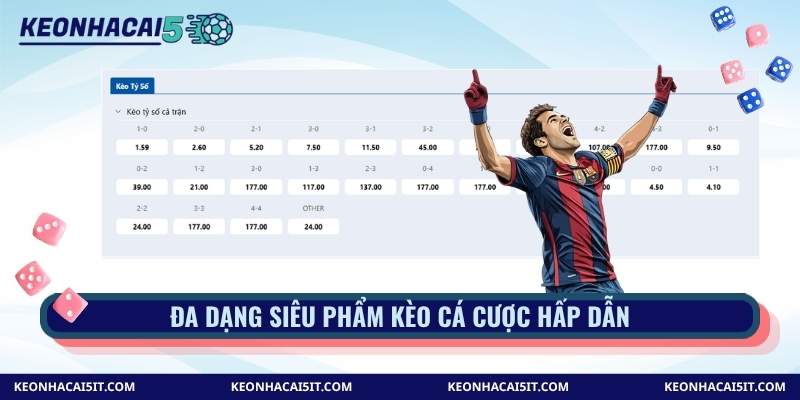 Đa dạng siêu phẩm kèo cá cược hấp dẫn